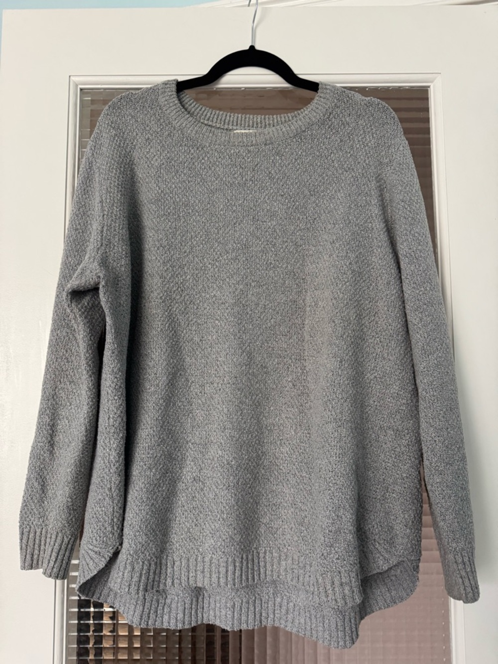 Pink Clover Light Gray Crewneck Sweater